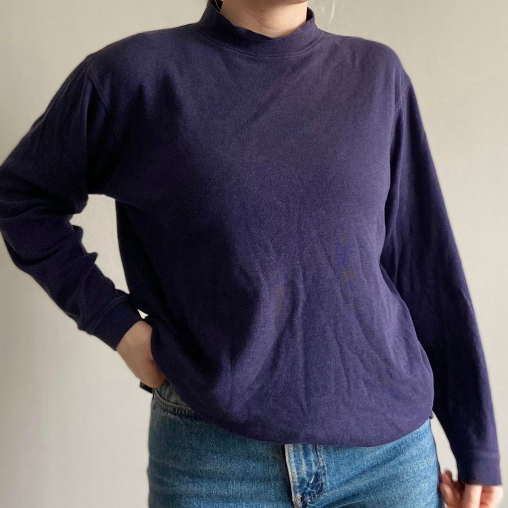 Purple Mock Neck Slazenger Jumper (S)